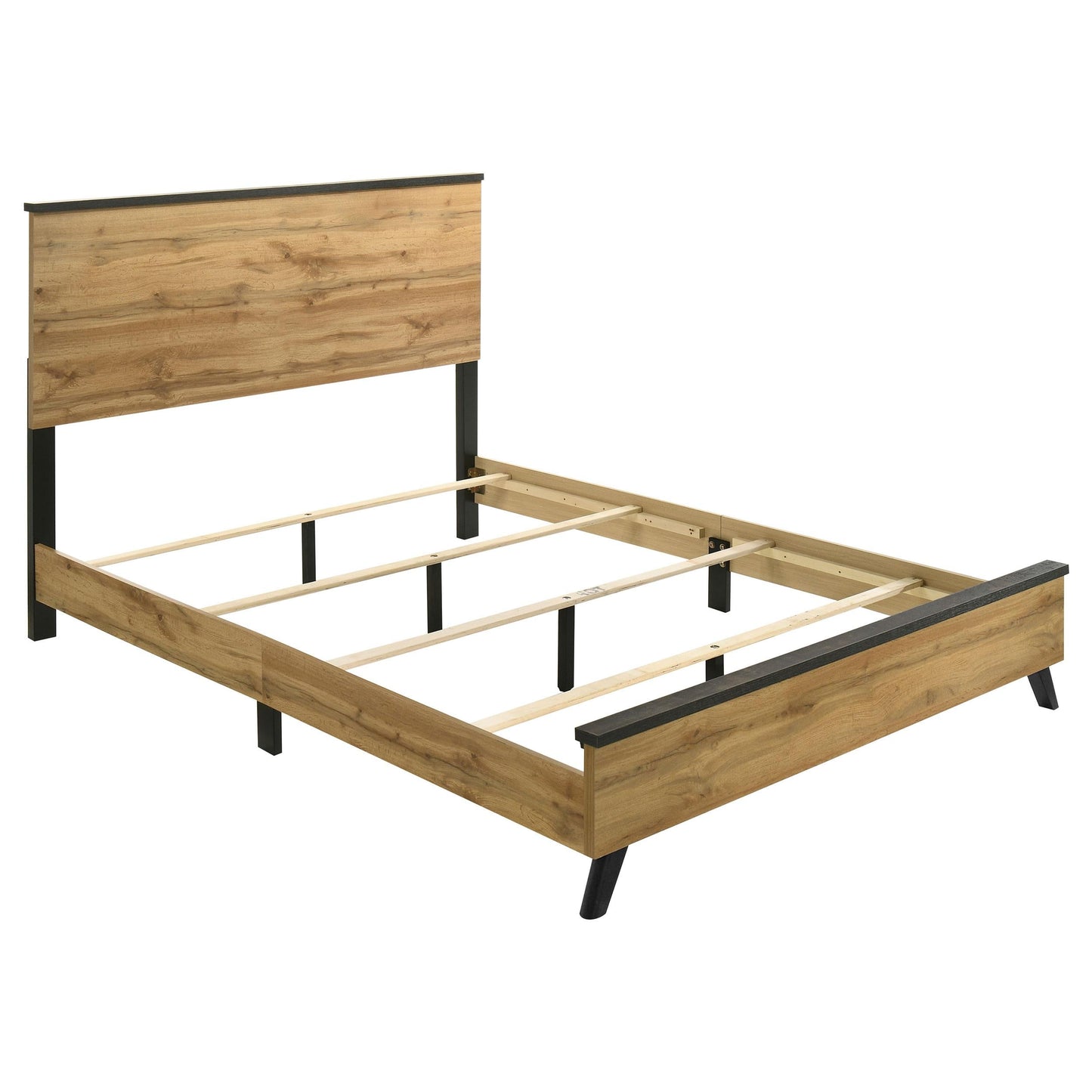 Kaywood Bed 4-Piece Set in Weathered Brown