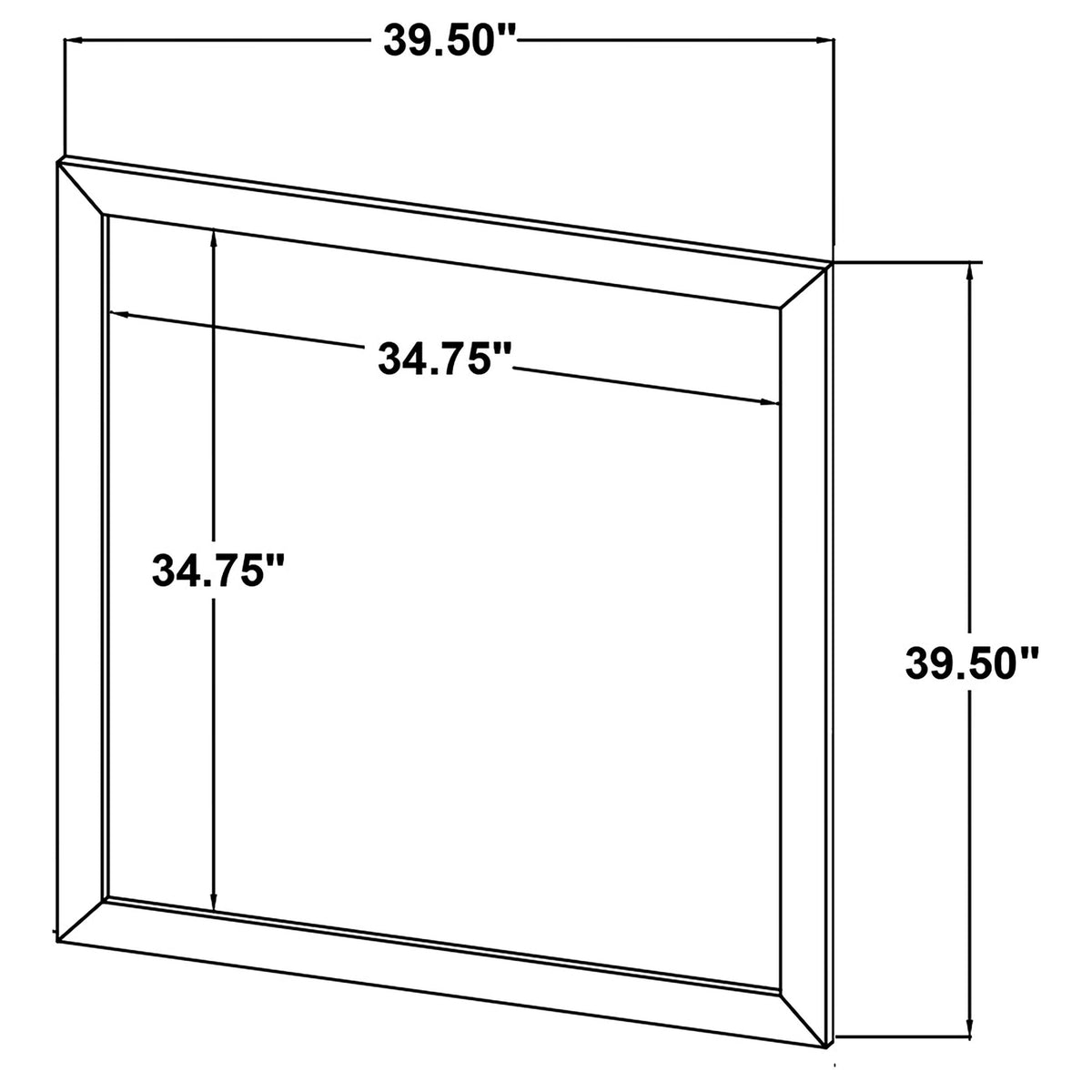 Kaywood Dresser Mirror in Weathered Brown - Coaster Furniture