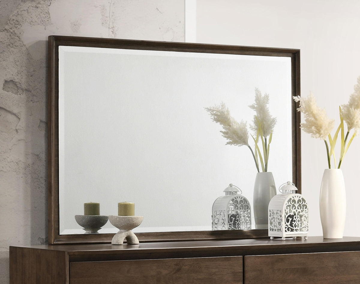 Glenwood Dresser Mirror in Warm Brown - Coaster Furniture