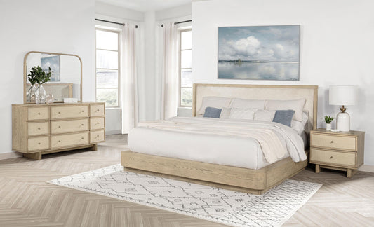 Kailani Queen 4-Piece Set in Beige Oak - Coaster Furniture