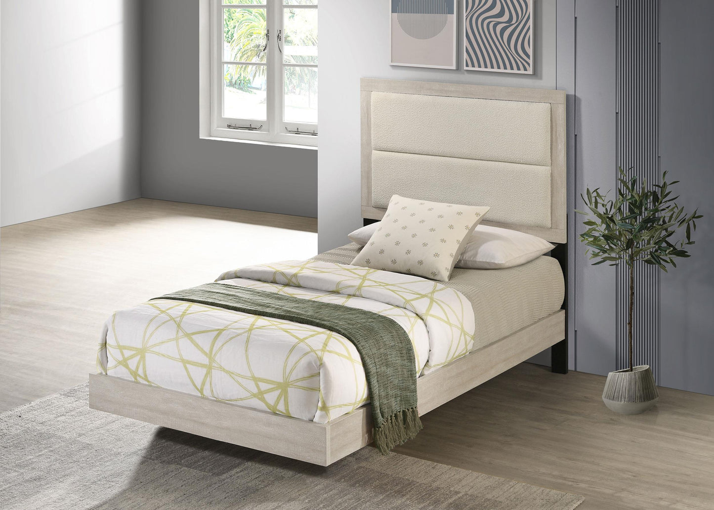 Trenton Bed in Rustic Cream