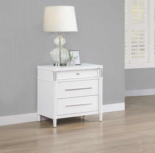 Gracemont Nightstand in White - Coaster Furniture
