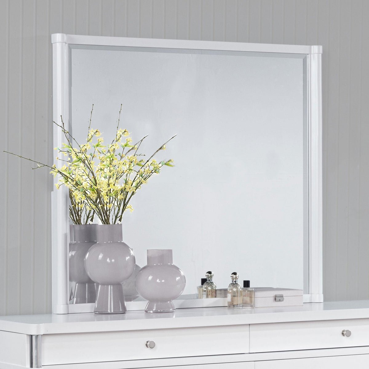 Gracemont Dresser Mirror in White - Coaster Furniture