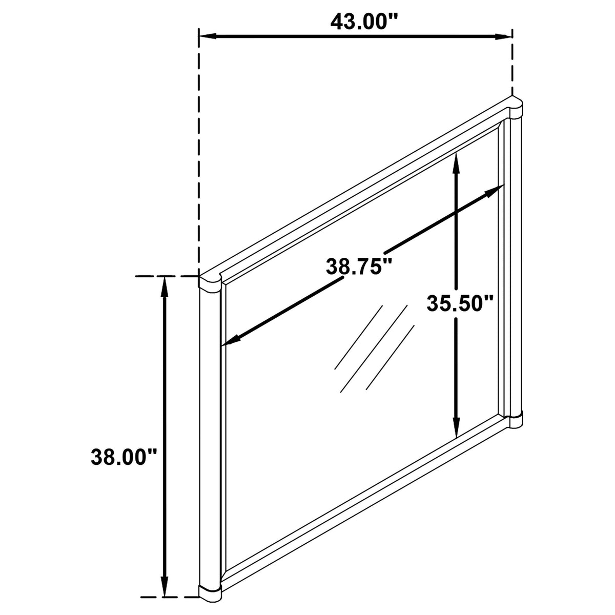 Gracemont Dresser Mirror in White - Coaster Furniture