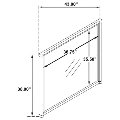 Gracemont Dresser Mirror in White - Coaster Furniture