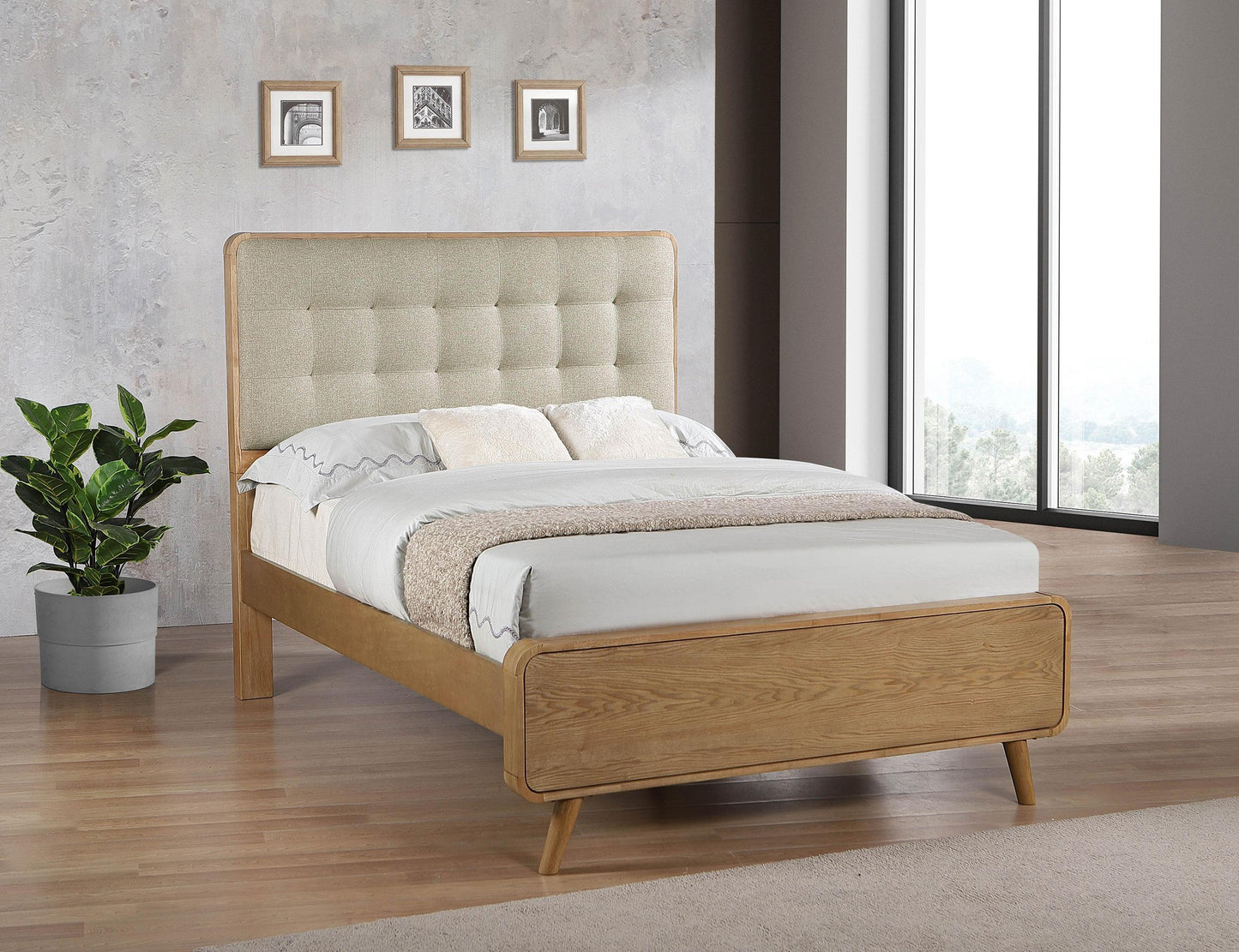 Robyn Full Bed - Light Ash