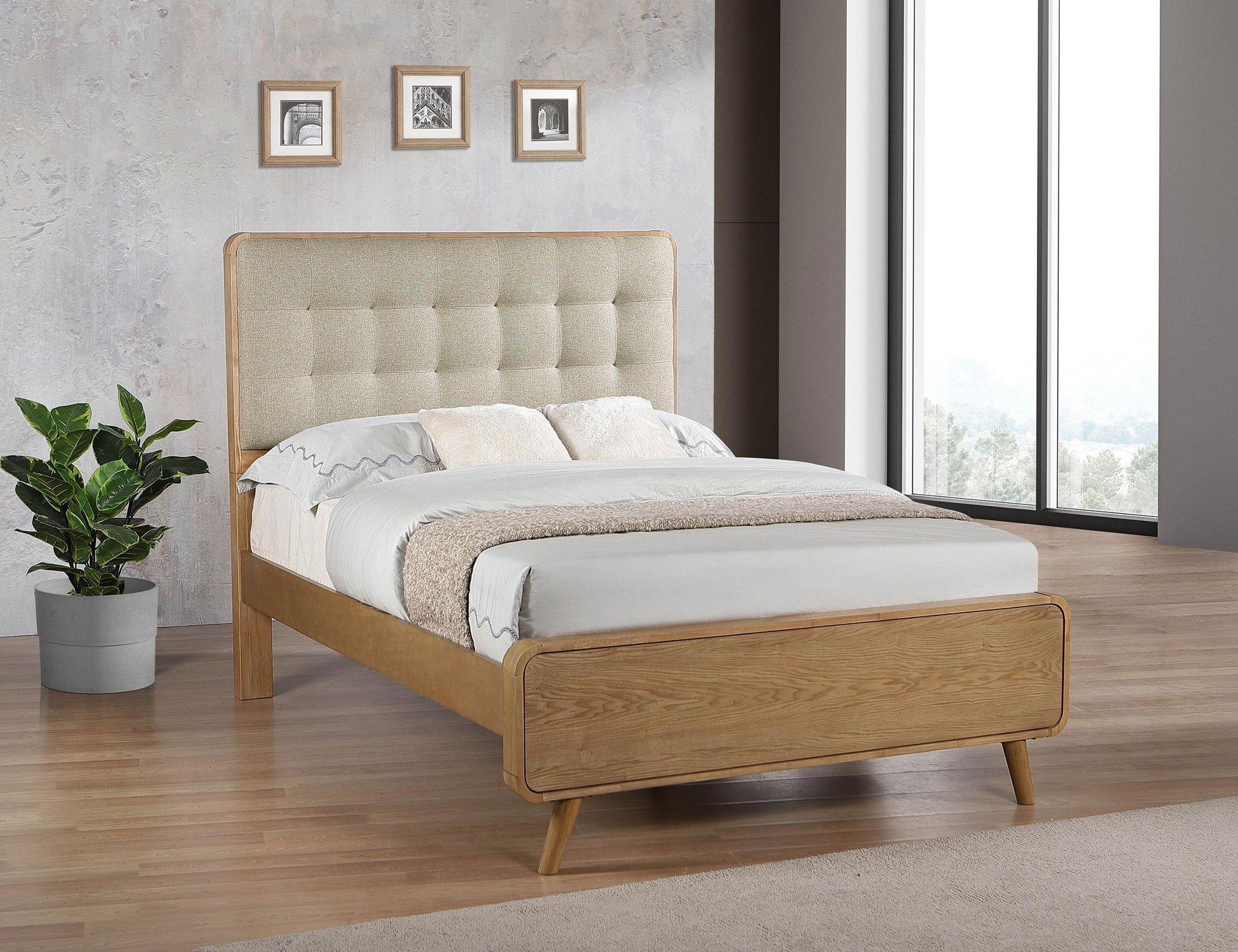 Robyn Full Bed - Light Ash
