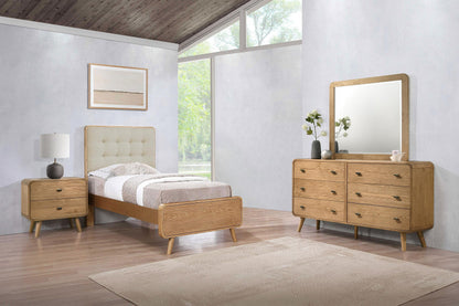 Robyn Twin Bed 4-Piece Set - Light Ash