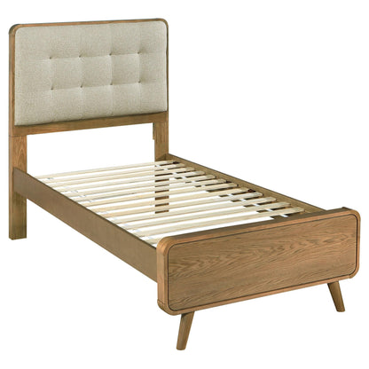 Robyn Twin Bed 4-Piece Set - Light Ash