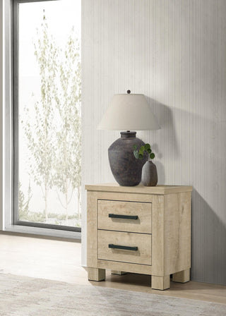 Oakglen Nightstand in Weathered Oak - Coaster Furniture