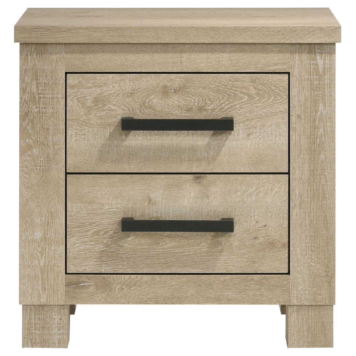 Oakglen Nightstand in Weathered Oak - Coaster Furniture