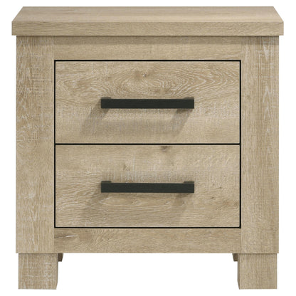 Oakglen Nightstand in Weathered Oak - Coaster Furniture