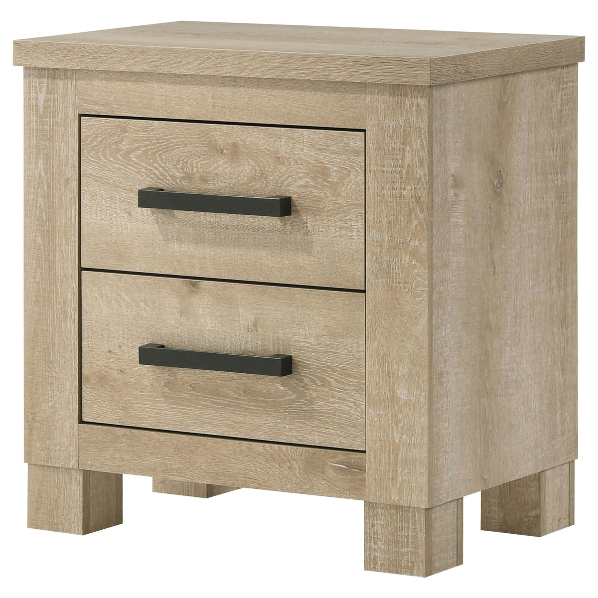 Oakglen Nightstand in Weathered Oak - Coaster Furniture