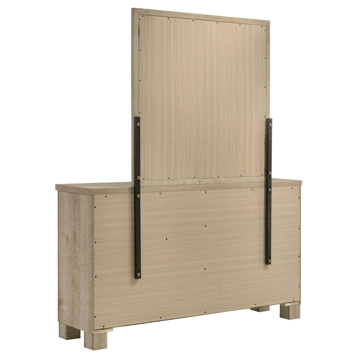 Oakglen Dresser With Mirror in Weathered Oak - Coaster Furniture