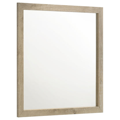 Oakglen Dresser Mirror in Weathered Oak - Coaster Furniture