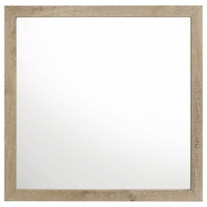Oakglen Dresser Mirror in Weathered Oak - Coaster Furniture