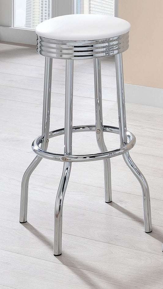 Retro Swivel Bar Stool in Red - Coaster Furniture