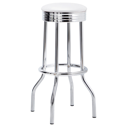 Retro Swivel Bar Stool in Red - Coaster Furniture