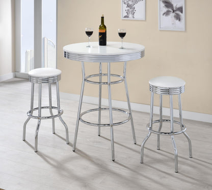 Retro 3-Piece Bar Set - White