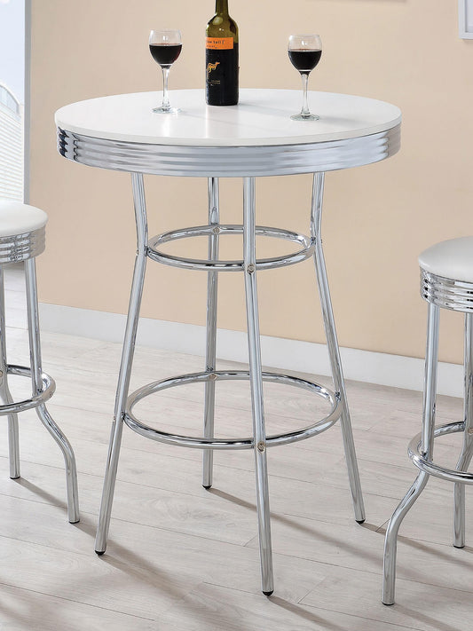 Retro Bar Table - White