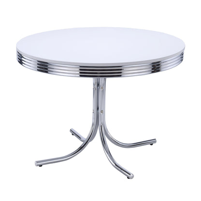 Retro Dining Set in White - Coaster Furniture