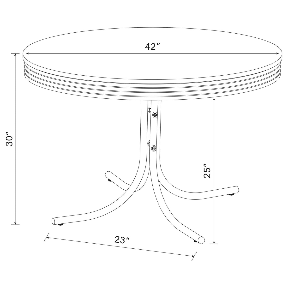 Retro Dining Set in White - Coaster Furniture