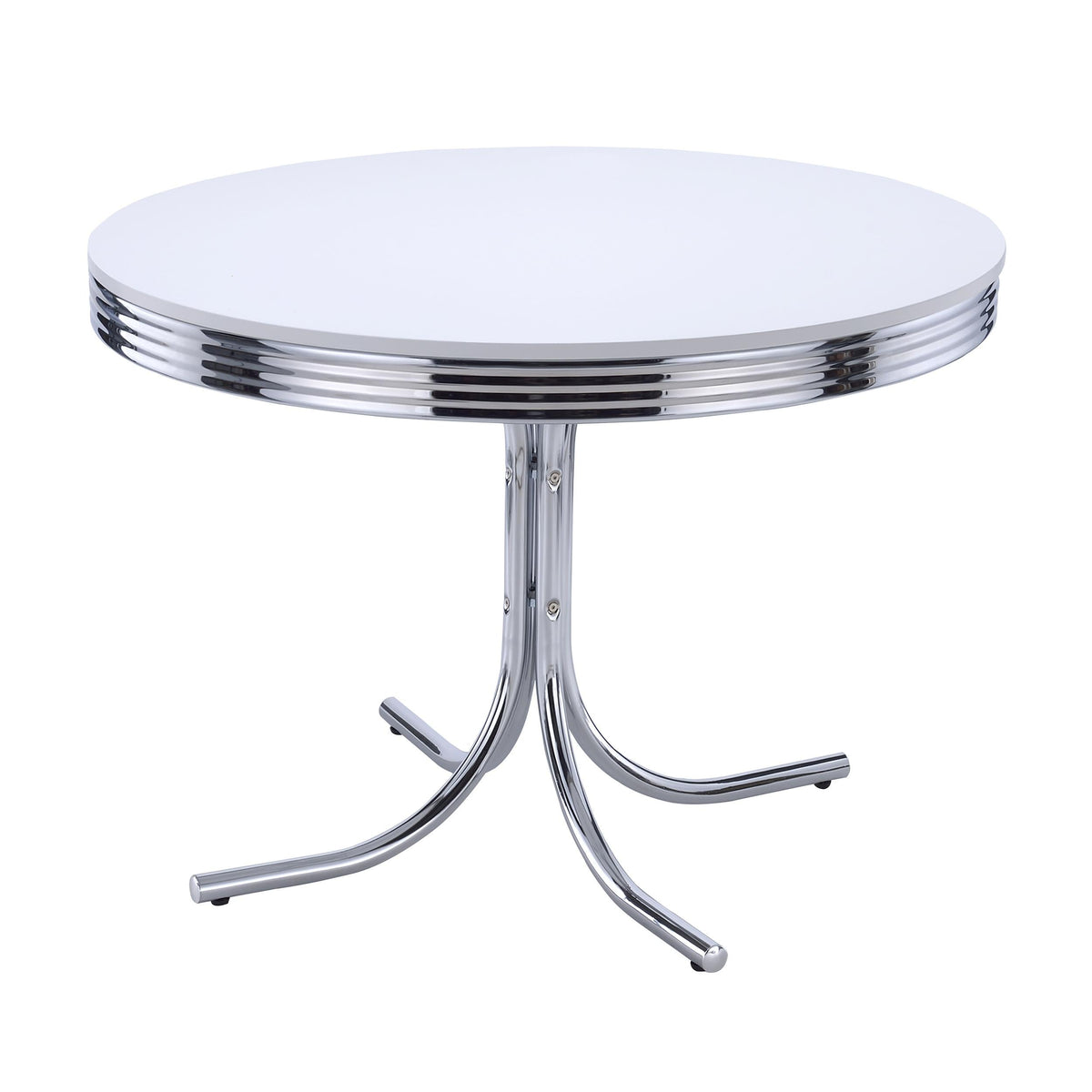 Retro Dining Set in White - Coaster Furniture
