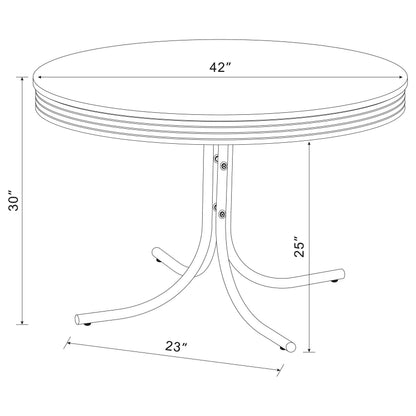 Retro Dining Set in White - Coaster Furniture