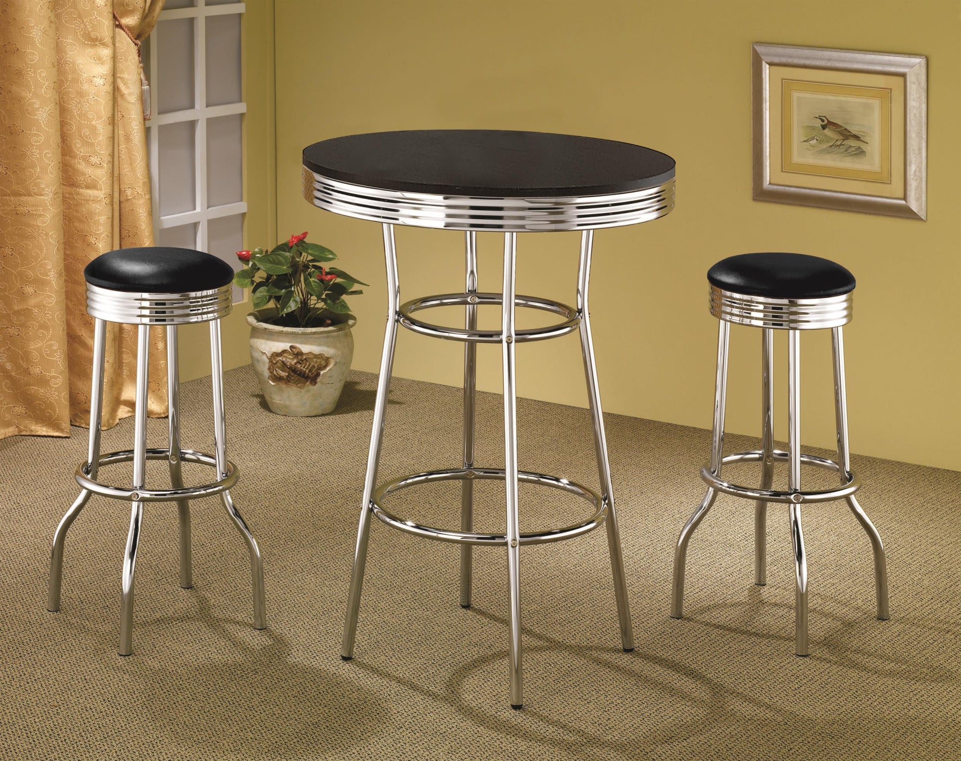 Retro 3-Piece Bar Set - Black