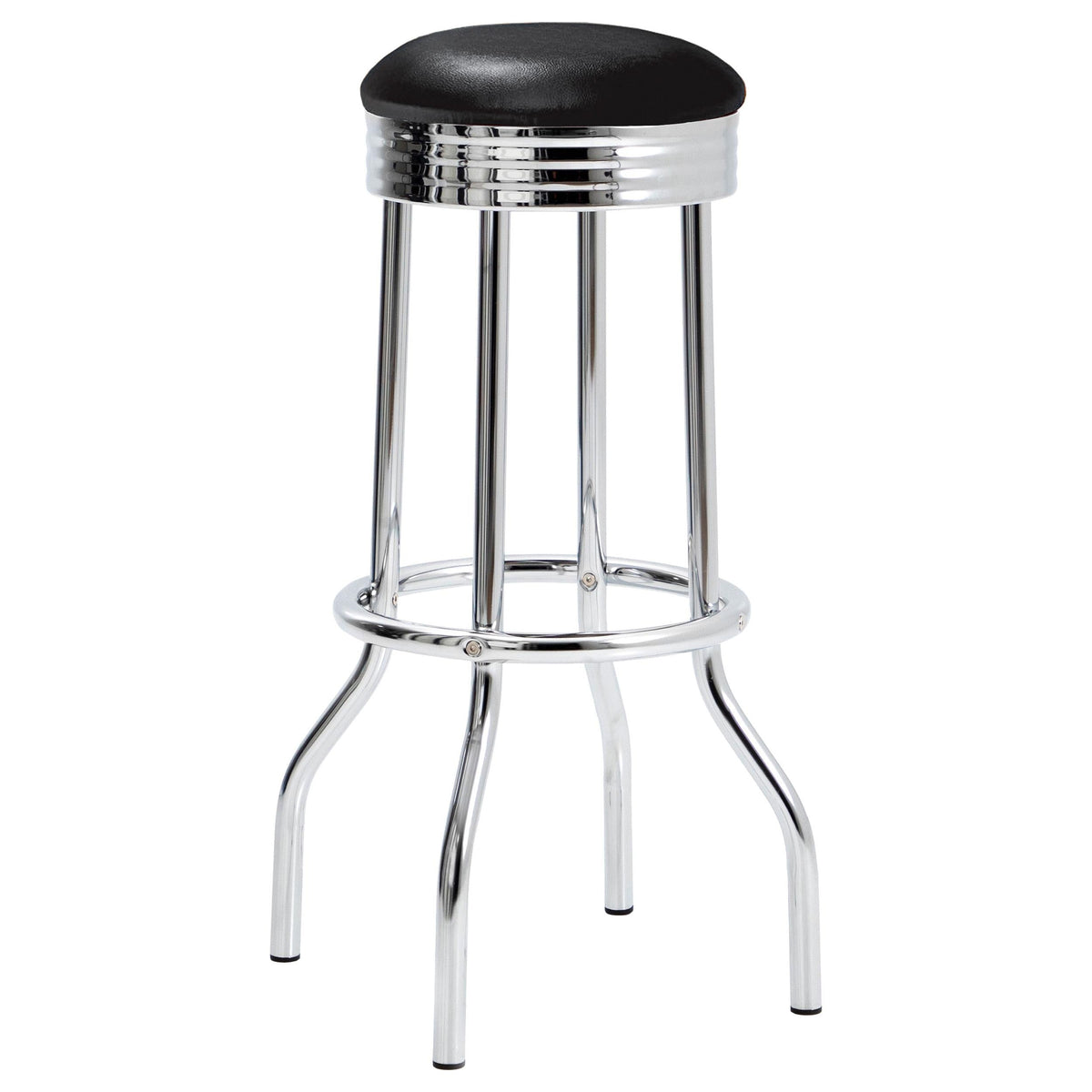 Retro Bar Stool in Black - Coaster Furniture