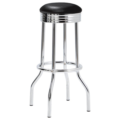 Retro Bar Stool in Black - Coaster Furniture