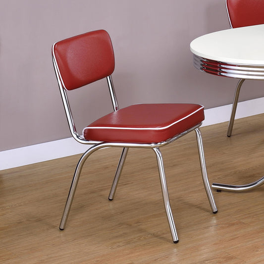 Retro Side Chair - Red