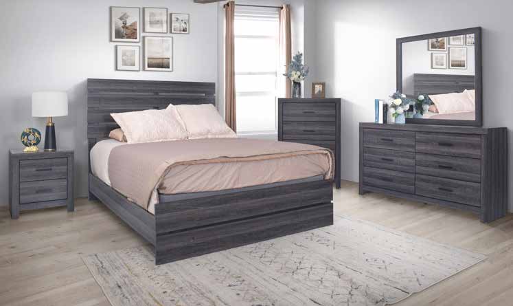 B054 79” Grey Bedroom Set 63”