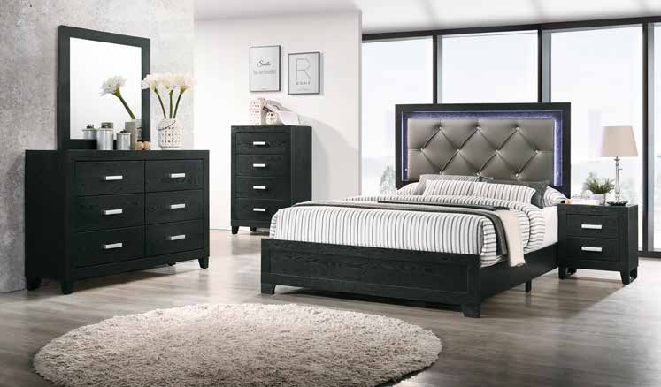 B070 79” Black Bedroom Set 63”