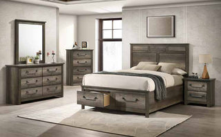 B234 80” Weathered Gray Driftwood Bedroom Set 65”