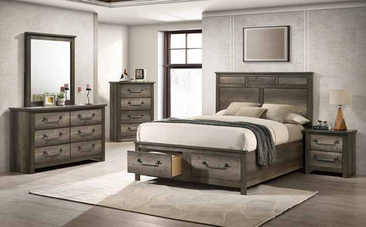 B234 80” Weathered Gray Driftwood Bedroom Set 65”
