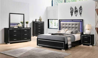 B380 80” Black Bedroom Set 64”