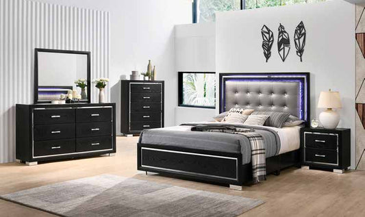 B380 80” Black Bedroom Set 64”