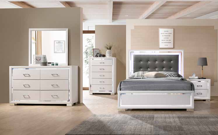 B381 80” White Bedroom Set 64”