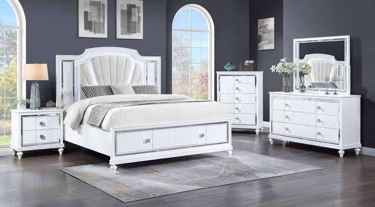B521 79” White Bedroom Set