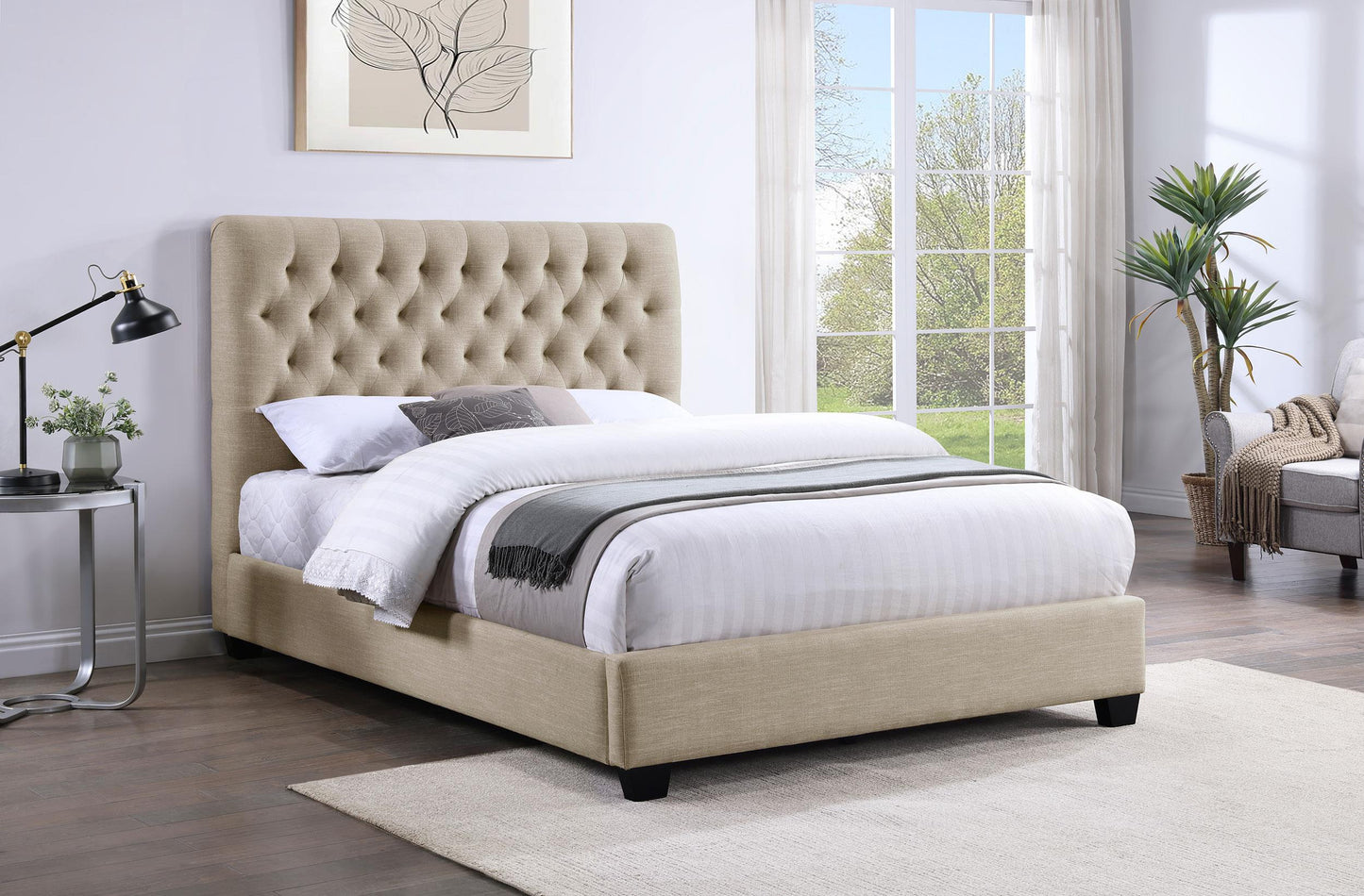 Chloe Bed in Oatmeal