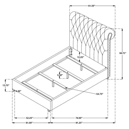 Devon Bed in Beige