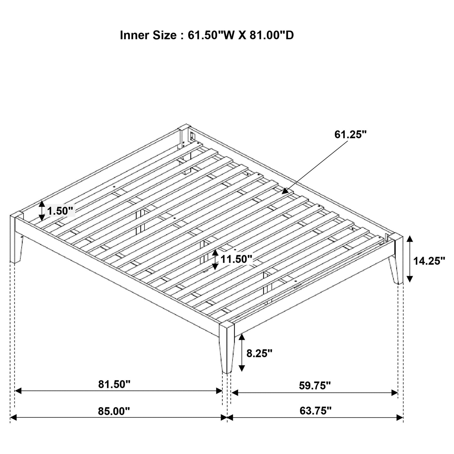 Hounslow Bed Frame in Cappuccino
