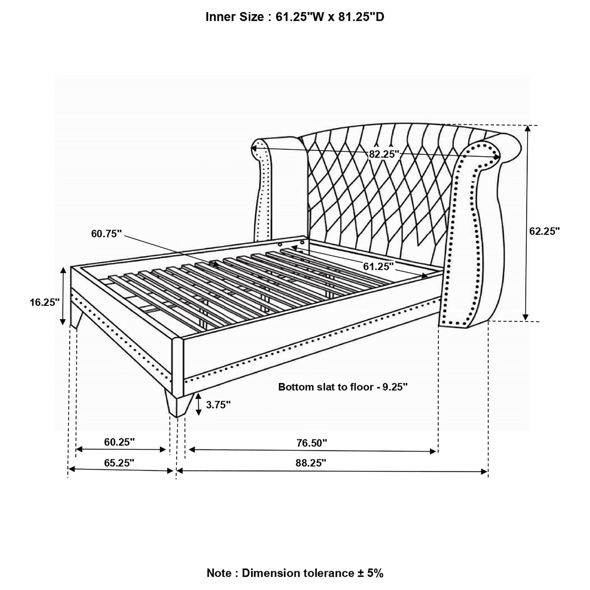 Barzini Bed in Black