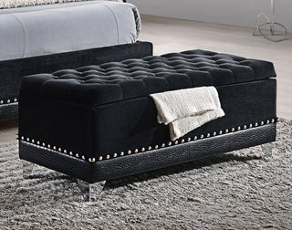 Barzini Storage Bench in Black - Coaster Furniture