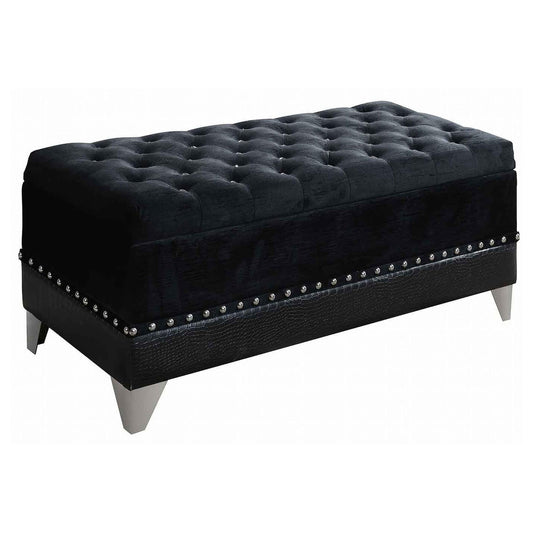 Barzini Storage Bench in Black - Coaster Furniture