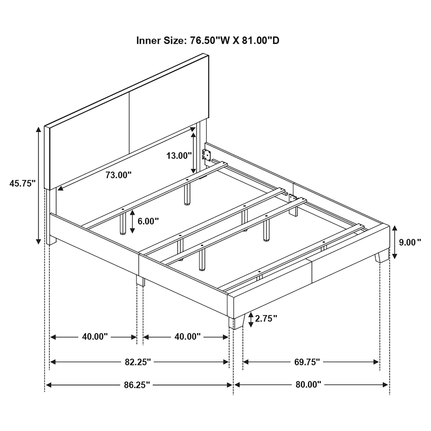 Dorian E King Bed - Black