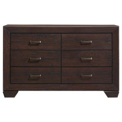 Dorian Bed 4-Piece Set in Dark Cocoa