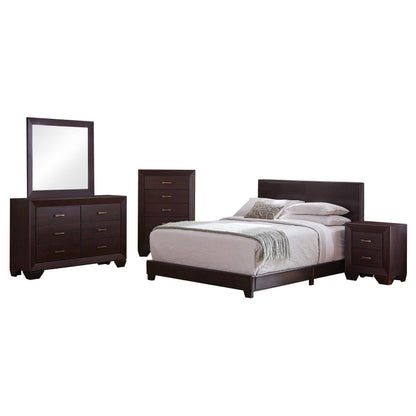 Dorian Bed 5-Piece Set in Dark Cocoa