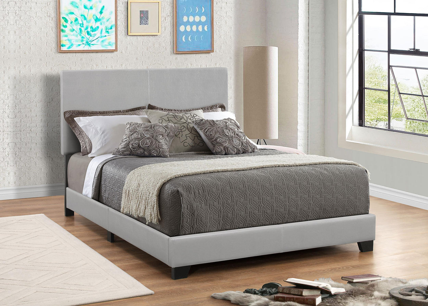 Dorian E King Bed - Grey